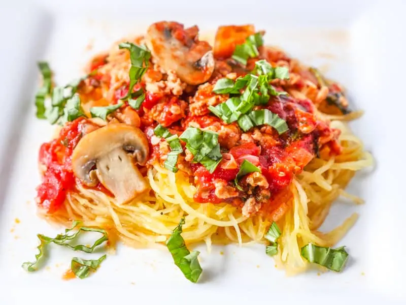 Spaghetti Squash with Chicken Marinara
