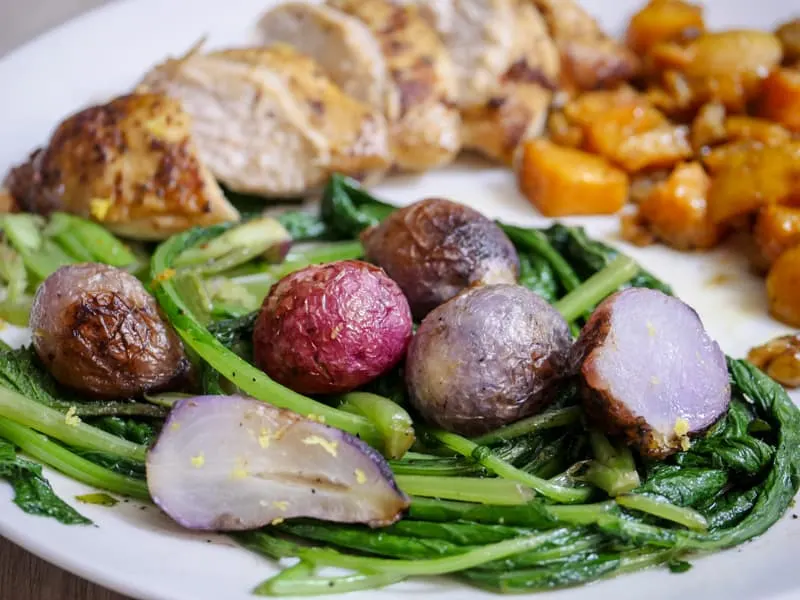 Chicken with Roasted Radishes