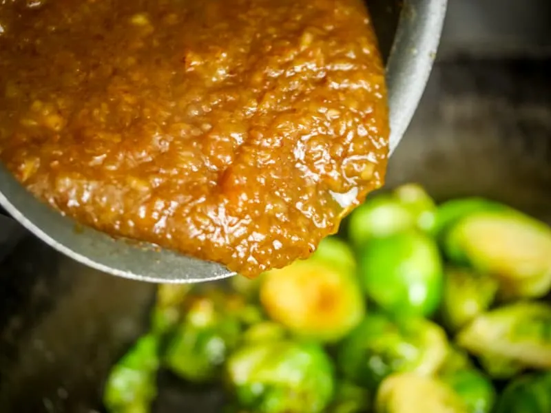 glazed sprouts