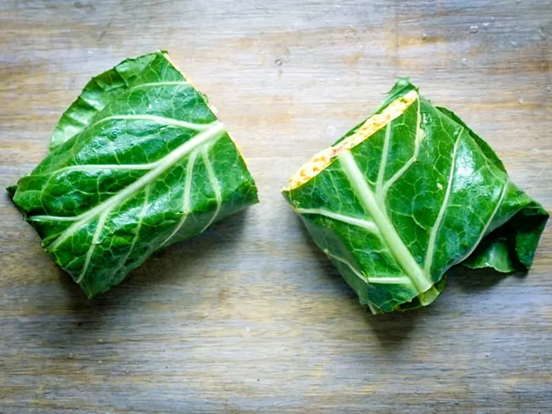 Curried Tuna Collard Wrap