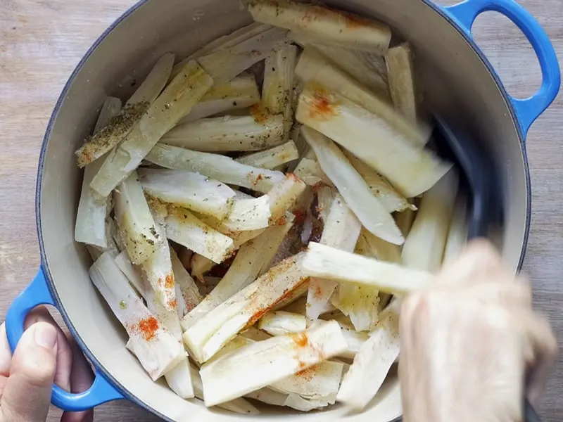 Tossing Cassava Fries