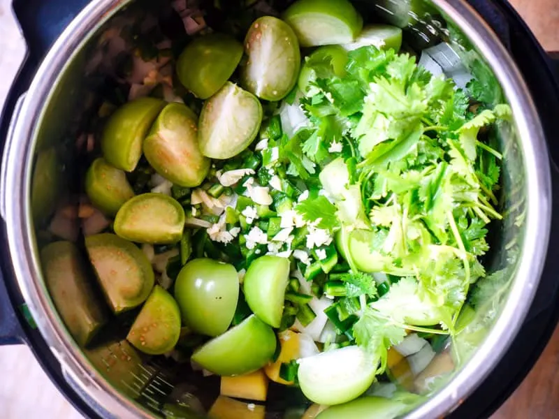 Ingredients in the Instantpot